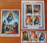 NIUE--1986-&#039;&#039;PICTURI -RELIGIE-CRACIUN&#039;&#039;COLITA+BLOK+SET DE4V.&#039;&#039;--MNH NESTAMP. -Calitate EXTRA