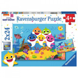 Cumpara ieftin PUZZLE BABY SHARK, 2x24 PIESE, Ravensburger