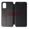 Husa Flip Round Samsung Galaxy A02s Neagra Premium