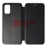 Husa Flip Round Samsung Galaxy A02s Neagra Premium