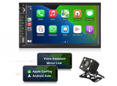 Multimedia Player auto ZKJAYOE, compatibil cu Apple CarPlay si Android Car, 7 inchi - RESIGILAT foto