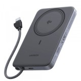 Baterie Externa Wireless UGREEN PB570 (75982B), 10000mAh, 30W, PD + FQI, 1 x QI - 2 x USB-C, Gri