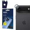 Folie de protectie Camera Spate 3MK Hardy Protection Pro pentru Apple iPhone 17 Air, Sticla Securizata, Gri