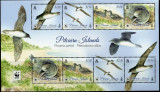 WWF PITCAIRM ISLANDS 2016-pasari-Bloc de 2 serii cu 4 timbre nestampilate MNH