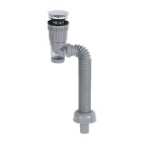 Scurgere Click-Lacquer pentru chiuvetă normală cu capcană cu furtun flexibil