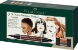 PITT ARTIST PEN DUAL MARKER SET 5 BUC PORTRET FABER-CASTELL, Faber Castell