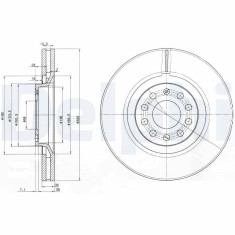 DELPHI BG3714 Disc frana