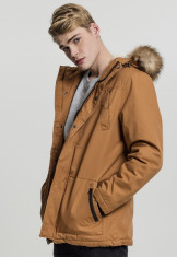 Geaca heavy cotton imitation fur parka barbati Urban Classics S EU foto