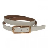 Curea dama, casual-eleganta, din piele ecologica, latime 2 cm, alb - CRD010ALB, CK LEATHER