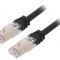 Cablu Patch S/FTP Cat6A Negru 5m LSZH