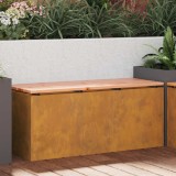 vidaXL Bancă de grădină Ruginit 100 x 40 x 43 cm 874911