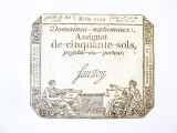 Rară! Franța 50 Sols 1793 Saussay,bancnota din imagini la cel mai mic preț