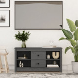 Comodă TV, gri, 103x36,5x52 cm, lemn masiv de pin, vidaXL
