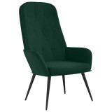 Cumpara ieftin Scaun de relaxare, verde inchis, catifea