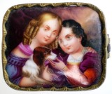 II.150 BROSA VECHE VICTORIANA PORTELAN PICTATA MANUAL