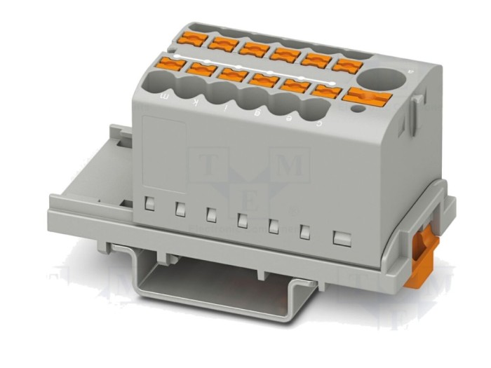 Conector de șine 24A, 690V, push-in