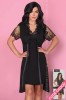 Set Lenjerie Dama LIVIA CORSETTI Rochie de Noapte Halat Negru Dantela Vascoza S/M