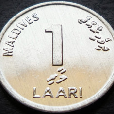 Moneda exotica 1 LAARI - I-le MALDIVE, anul 2012 *cod 4659 = UNC