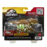 Cumpara ieftin Jurassic World - Fierce Changers Double Danger Dinozaur Transformabil Tyrannosaurus Rex si Ankylosaurus Maro