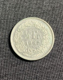Moneda 1/2 franci 1987 Elvetia