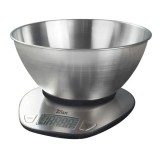 Cantar alimentar digital inox cu ecran LED si indicator baterie scazuta, capacitate 5 kg