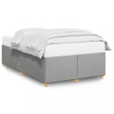 VidaXL Cadru de pat fără saltea țesătură gri deschis 120x190 cm