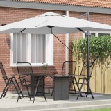 VidaXL Umbrela parasol Roma cantilever bej 352x251x260 cm din aluminiu