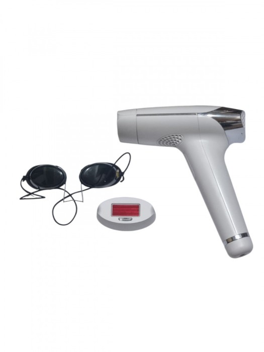 Epilator IPL, electric, impulsuri luminoase, 5 niveluri, accesorii incluse, alb
