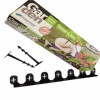 Bordura Gradina Strend Pro 4.8m, 24 Piese, Negru, Plastic Flexibil - Delimitare Gazon, Flori