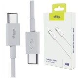 Cablu de date si incarcare Allity AUC-03 USB-C to USB-C 2m 100W Alb