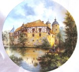 FARFURIE DECORATIVA PORTELAN TETTAU BAVARIA BRADEX EDITIE LIMITATA COLECTIA WASSERSCHLOSSER - CASTELE PE APA DESIGN ELLONORE GEINTHER