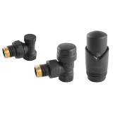 SET ROBINETI CALORIFER TUR RETUR 1 2 FERRO ZTM31AT CU CAP TERMOSTATAT GT33 ANTRACIT