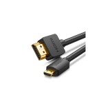 Ugreen Cablu adaptor de la HDMI (apa) la Micro HDMI (apa) cablu adaptor 19 pini 2.0v 4K 60Hz 30AWG 1,5 m - negru (30102)