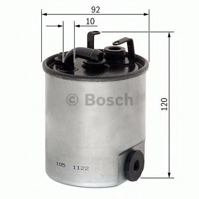 Filtru combustibil MERCEDES SPRINTER 3-t platou / sasiu (903) (1995 - 2006) BOSCH F 026 402 003 foto