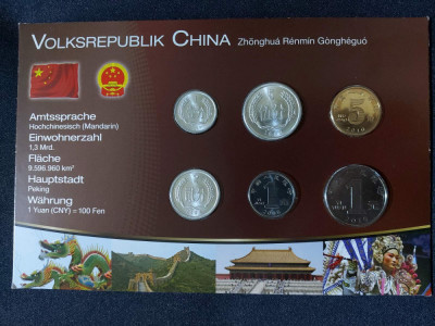 Seria completata monede - China 1986 - 2010 - 6 monede foto