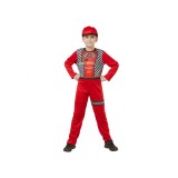 Costum carnaval Pilot de curse pentru copii, 9-10 ani ( 130/140 cm)