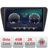 Navigatie Skoda Octavia 2014-2020 Manual C-279 Android Octa Core Ecran 2K QLED GPS 4G 4+32GB 360 KIT-279+EDT-E410-2K CarStore Technology