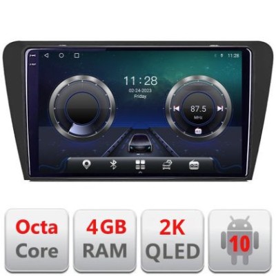Navigatie Skoda Octavia 2014-2020 Manual C-279 Android Octa Core Ecran 2K QLED GPS 4G 4+32GB 360 KIT-279+EDT-E410-2K CarStore Technology foto
