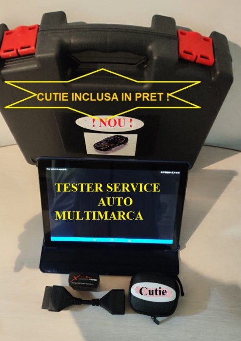 Lichidare stoc: Kit tester auto multimarca Easydiag Tableta Android 10.1&quot; - Full Activat Service: citire, stergere erori, programari, resetari, ECU