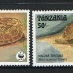 TANZANIA 1993 WWF FAUNA PROTEJATA BROASTE TESTOASE