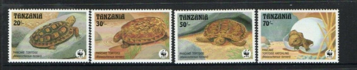 TANZANIA 1993 WWF FAUNA PROTEJATA BROASTE TESTOASE