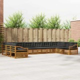 vidaXL Seturi de canapele cu pernă 10 pcs Natural și Antracit 3374227