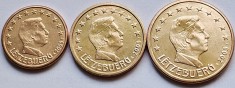 Set 3 monede 1, 2, 5 cents 2009 Luxemburg, unc, km#75-77 foto