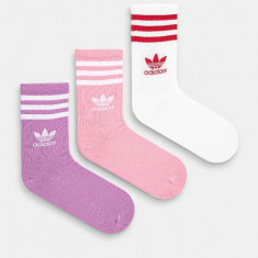 adidas Originals sosete 3-pack femei, culoarea roz, IX7510