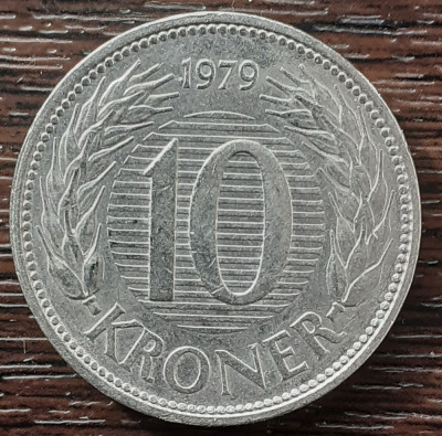 (M2256) MONEDA DANEMARCA - 10 KRONER 1979 BB, REGINA MARGRETHE II foto