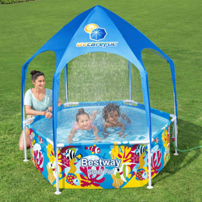 Bestway Piscina supraterana copii Steel Pro, protectie UV, 183x51 cm GartenMobel Dekor foto