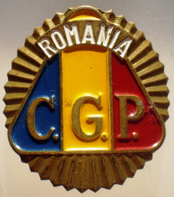 I.861 ROMANIA CUC/INSEMN SAPCA CASCHETA/INSIGNA CORPUL GARDIENILOR PUBLICI foto