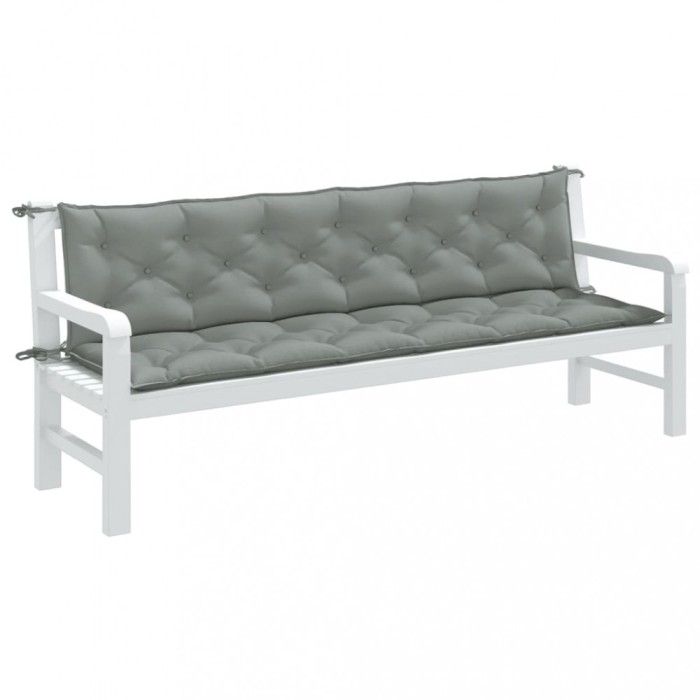 vidaXL Pernă bancă de grădină 2db melanj gri deschis 200x50x7cm textil
