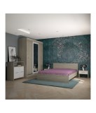 Dormitor Bianca Sonoma Complet: Pat 160x200, Sifonier 150cm, Noptiere, Comoda - Livrare Gratuita