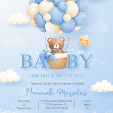 Invitatie Electronica/Digitala pentru Baby Shower, model 1